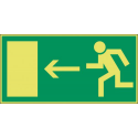 Pictogram Vluchtweg Links