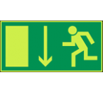 Pictogram Vluchtweg Rechtdoor