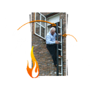 Uitklapbare vluchtladder